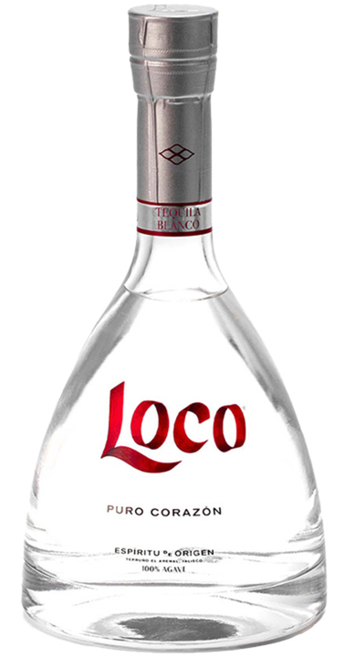 Bottle of Loco Tequila Blanco (Puro Corazón)