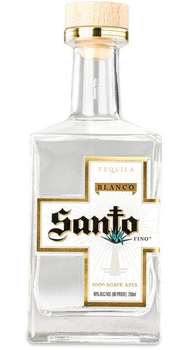 Bottle of Santo Fino Tequila Blanco