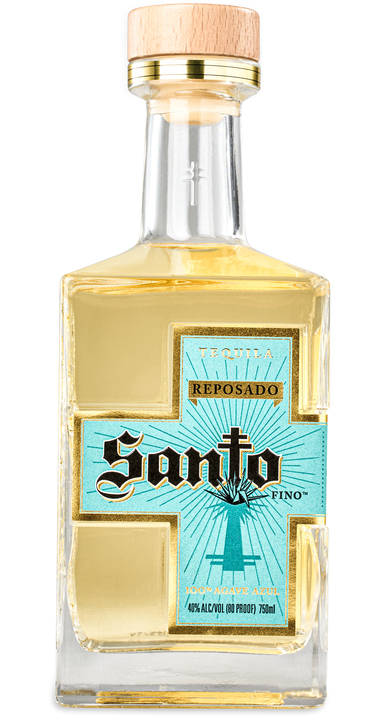 Bottle of Santo Fino Tequila Reposado