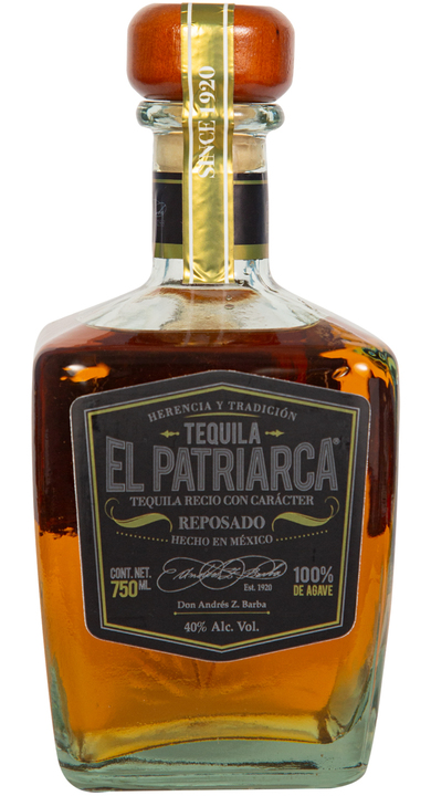 Bottle of Tequila El Patriarca Reposado