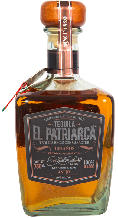 Bottle of Tequila El Patriarca Añejo