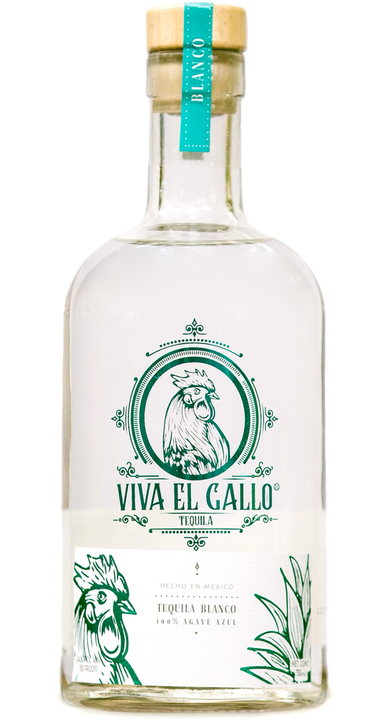 Bottle of Viva El Gallo Tequila Blanco