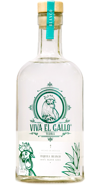 Bottle of Viva El Gallo Tequila Blanco