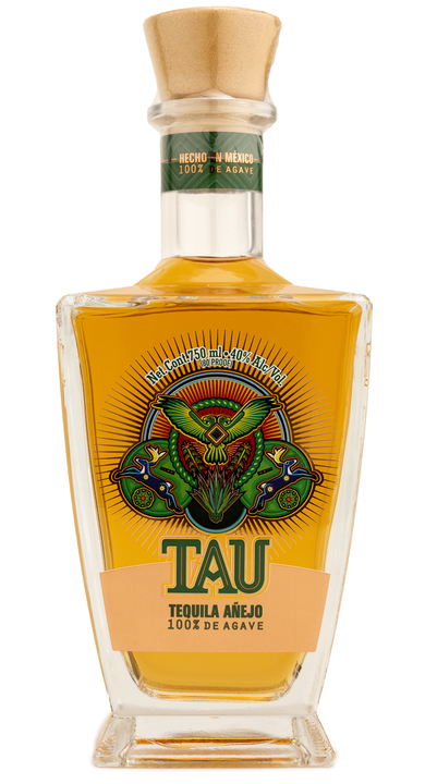 Bottle of Tau Tequila Añejo