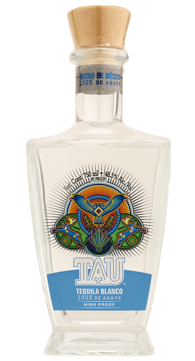 Bottle of Tau Tequila Blanco High Proof