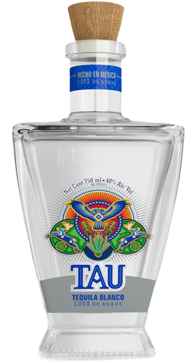 Bottle of Tau Tequila Blanco