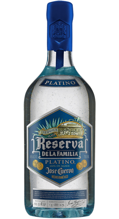 Bottle of Jose Cuervo Reserva de la Familia Platino