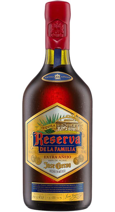 Bottle of Jose Cuervo Reserva de la Familia Extra Añejo