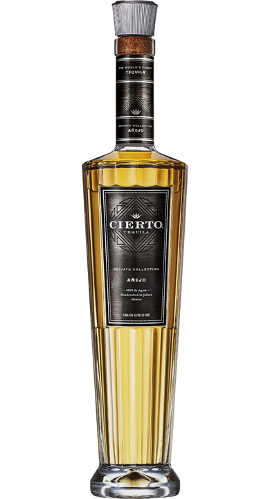 Bottle of Cierto Tequila Private Collection Añejo