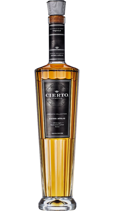 Bottle of Cierto Tequila Private Collection Extra Añejo
