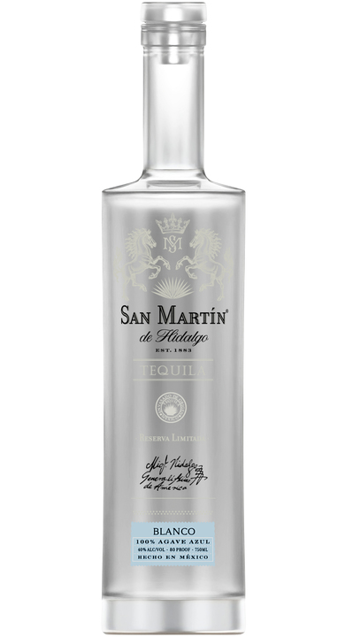 Bottle of San Martín de Hidalgo Tequila Blanco
