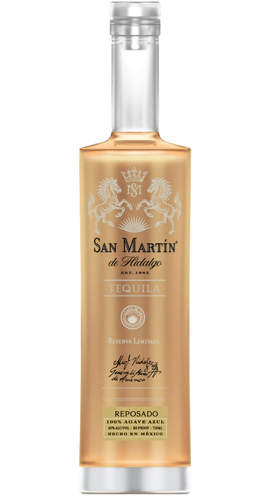 Bottle of San Martín de Hidalgo Tequila Reposado