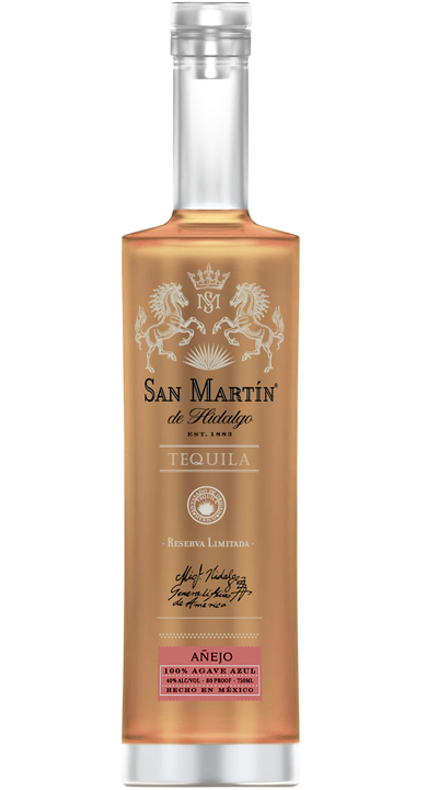 Bottle of San Martín de Hidalgo Tequila Añejo