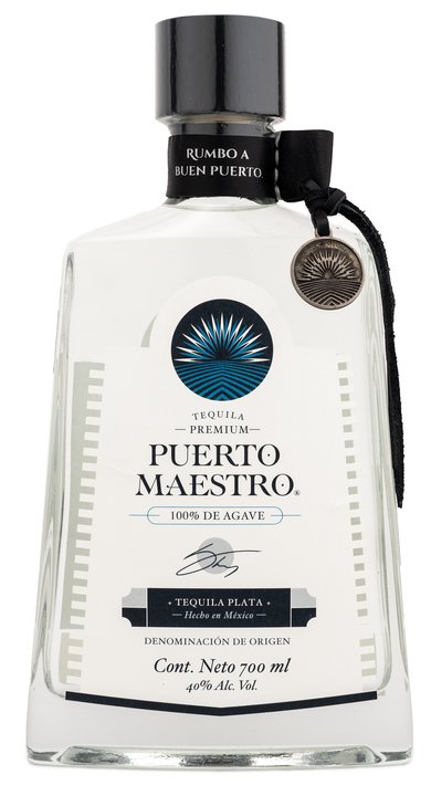 Bottle of Puerto Maestro Tequila Plata