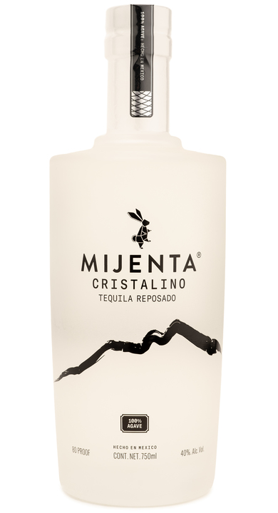 Bottle of Mijenta Cristalino Tequila Reposado