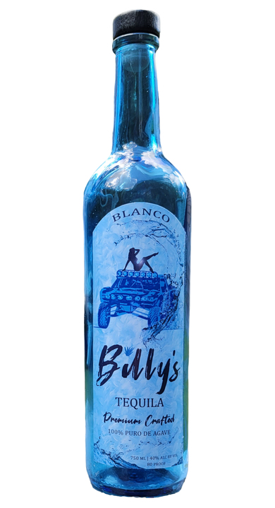 Bottle of Billy's Tequila Blanco
