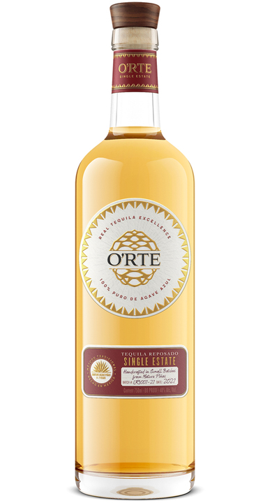 Bottle of O'RTE Tequila Reposado