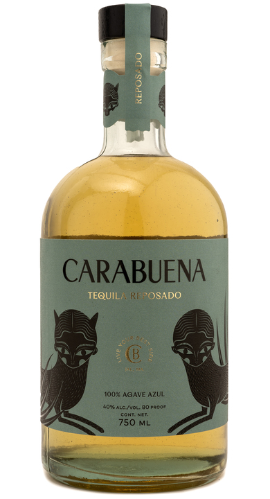 Bottle of Carabuena Tequila Reposado