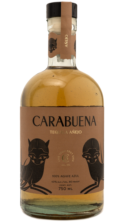 Bottle of Carabuena Tequila Añejo
