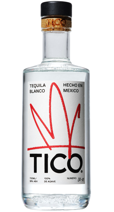 Bottle of Tico Tequila Blanco
