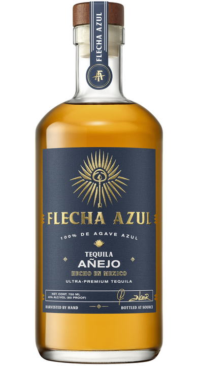 Bottle of Flecha Azul Tequila Añejo