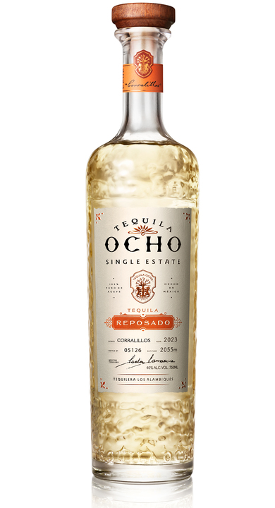 Bottle of Ocho Tequila Reposado