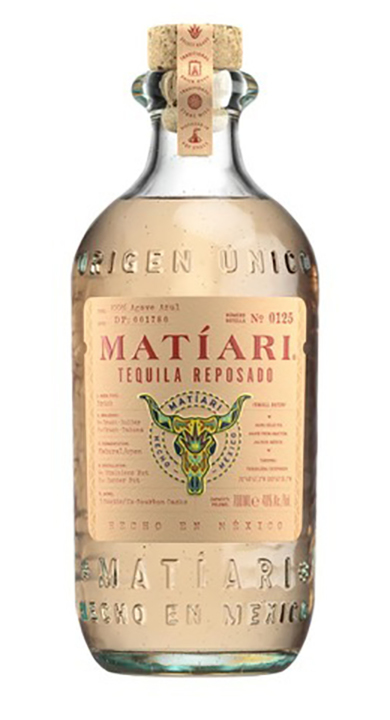 Bottle of Matíari Tequila Reposado