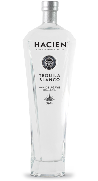 Bottle of Hacien Tequila Blanco
