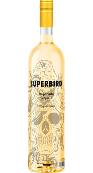 Bottle of Superbird Reposado Tequila