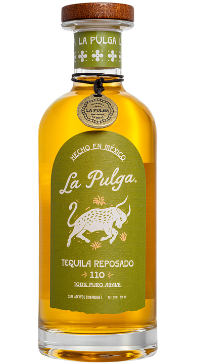 Bottle of La Pulga Tequila Reposado 110