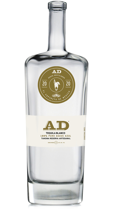 Bottle of AD Tequila Blanco