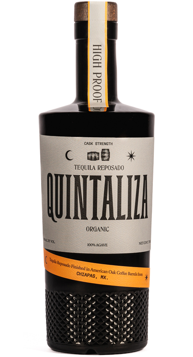 Bottle of Quintaliza Cask Strength Reposado Tequila