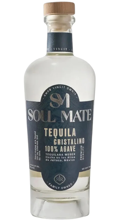 Bottle of Soul Mate Tequila Cristalino
