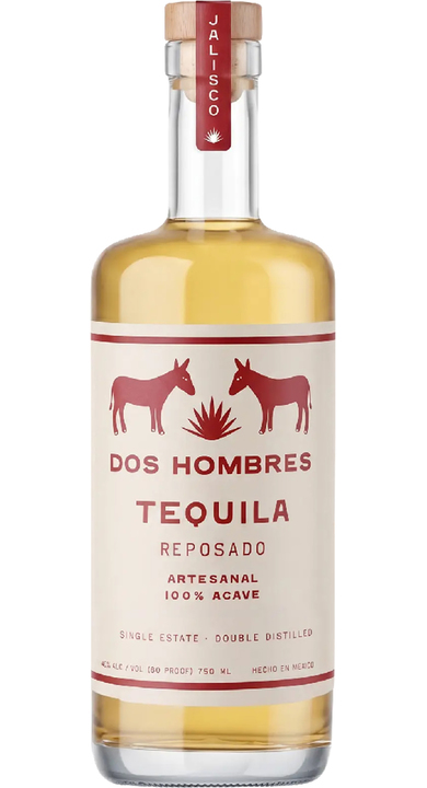 Bottle of Dos Hombres Tequila Reposado